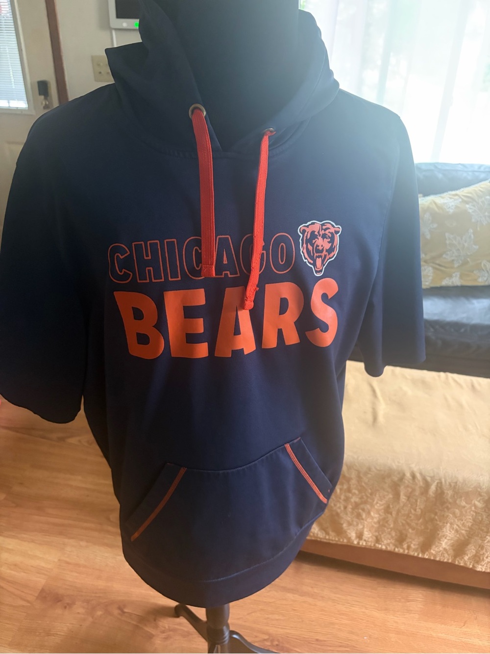 NFL Chicago Bears Navy and Orange Hoodie